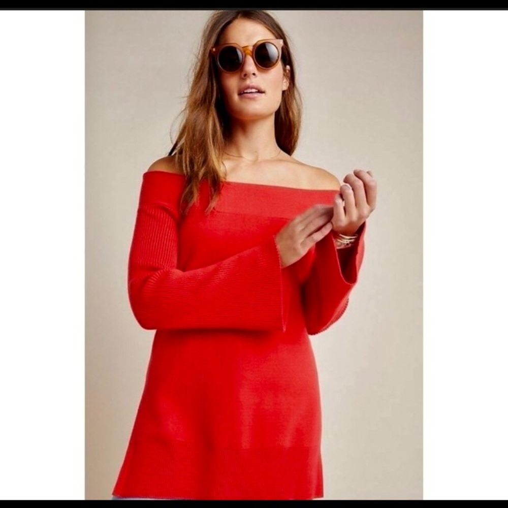 Anthropologie Elise Ribbed Tunic Sweater.  NWT. XS.